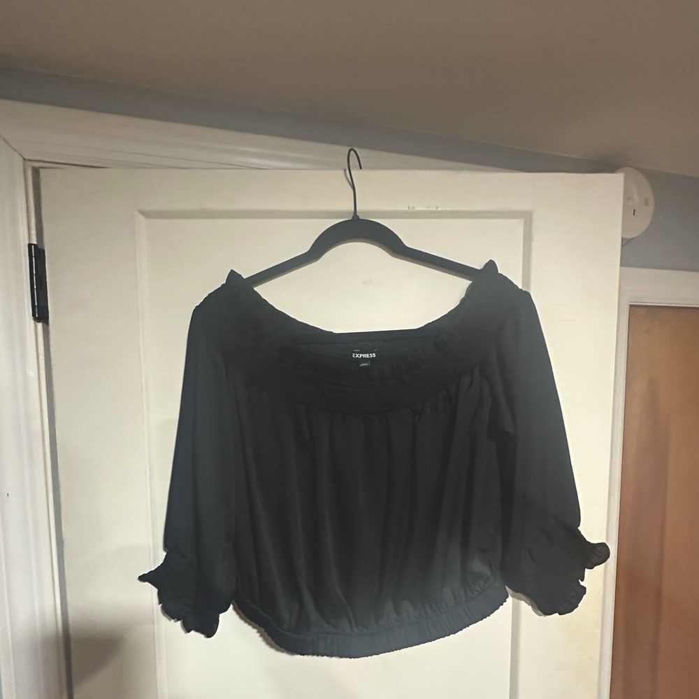 Express Black Crop Top